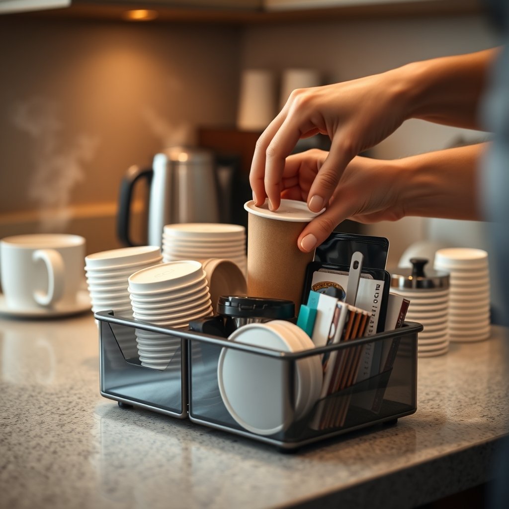 Condiment Organizer: 6 Ultimate Steps For Best Coffee Bar Organization 2026 2 condiment organizer in action
