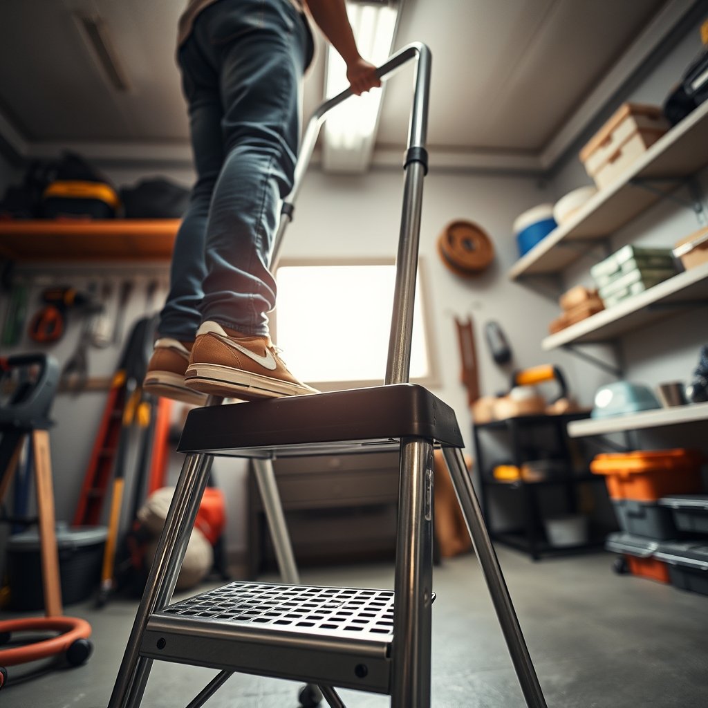 step ladder in action