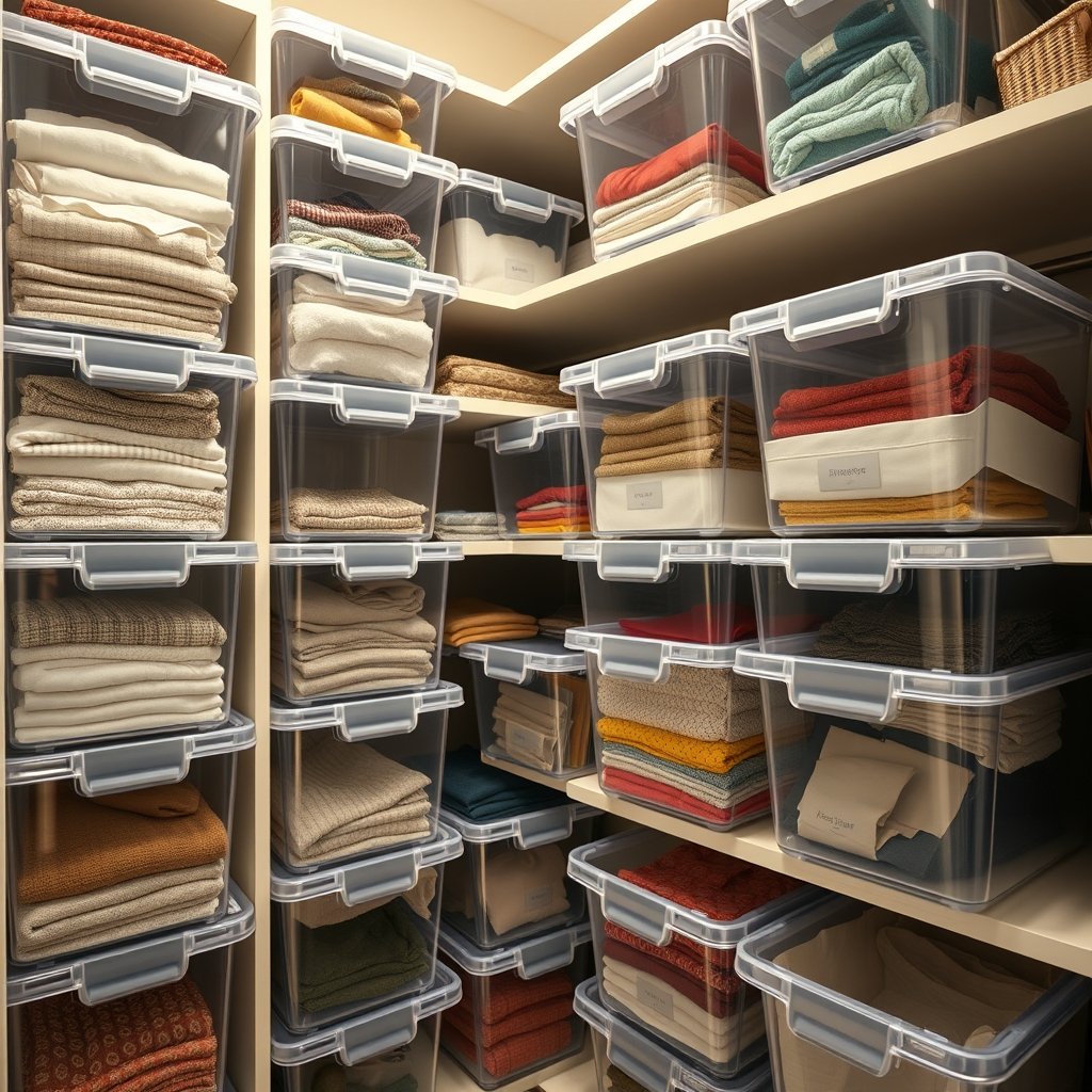 storage bins in action