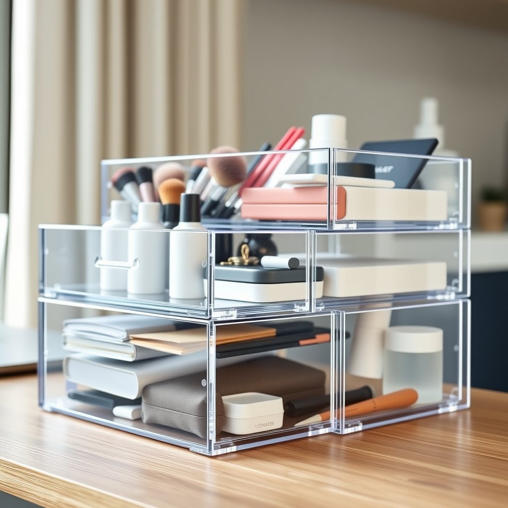 storage drawers in action