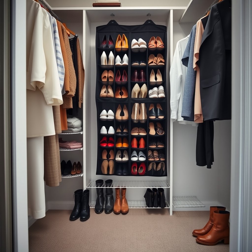 shoe organizer in action