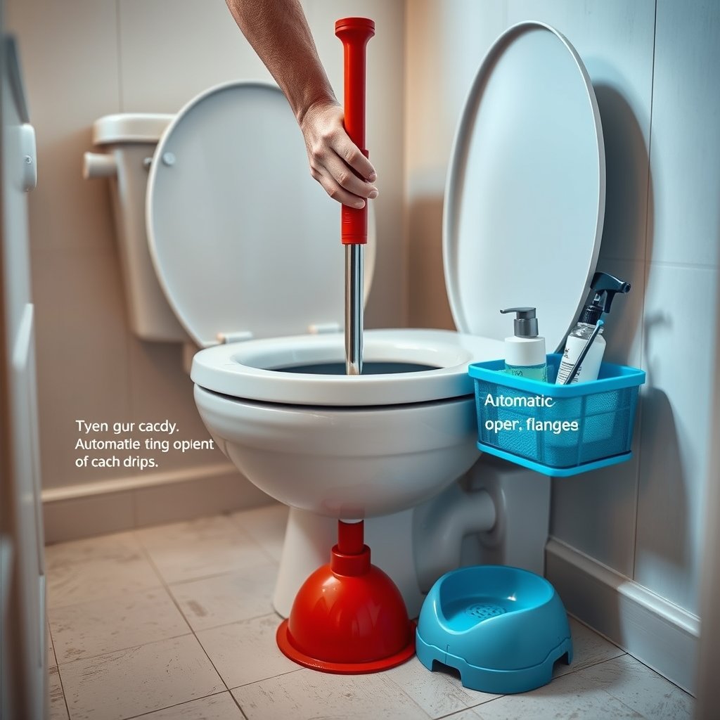 toilet plunger in action